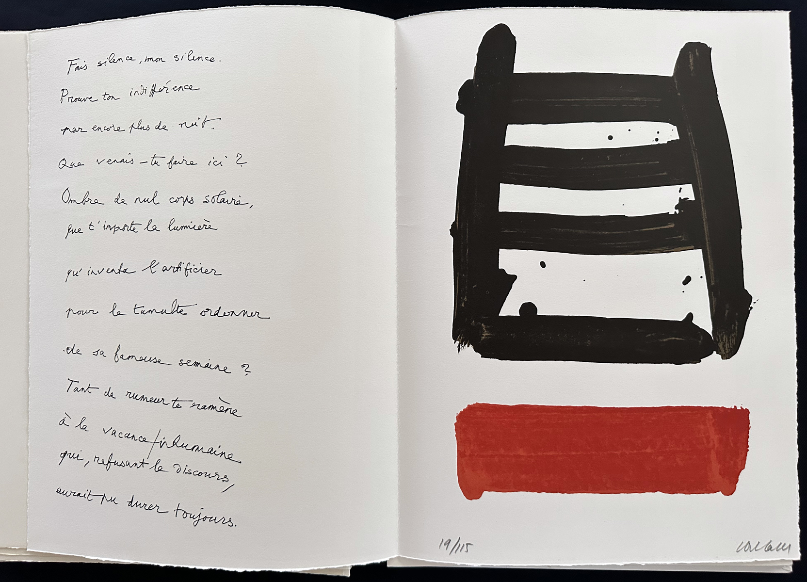 Jean Cassou: Vingt-deux poems 22 prints. 21 Signed and numbered artwork by Soulages, Calder, Miro, Ernst, Hartung and others